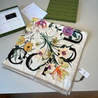 Gucci Floral Patterns Silk Scarf Shawl