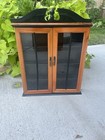 Vintage Wood Curio Cabinet Glass Display Case