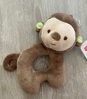 Nos Fisher Price My Little Snugamonkey Plush Ring Rattle Brown Monkey W tag 2013