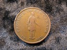 Old World Token Coin City Bank Canada 1 2 Half Penny 1 Sou 1837 Kmtn6  576 