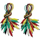 20pcs Alligator Clips Test Leads Set  5-color 21 5  Jumper Wires For Circuit
