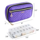 Pill Organizer Case 2 Times A Day- Weekly Medicine Organizer Travel Pill Box    