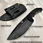 Takumitak 8 75  D2 Blade Full Tang Tactical Knife Kydex Sheath Fixed Blade Knife