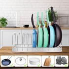 Lid Organizer Pot Detachable And Adjustable Pots 1 Pack  Silver