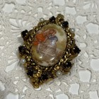 Antique Czechoslovak Brooch Porcelain
