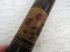 Antique Wooden Sewing Needle Case Container Flower Design 7 75in