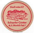 Schaefer Center Ny World s Fair Beer Coaster