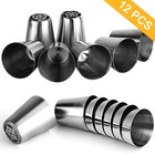 47 Pcs Russian Piping Tips Set  12 Flower Frosting Nozzles Icing 47 Pcs Set
