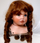 Wig Doll Medium Brown Hair Size 12-13 Classic Stove Pipe Curls Monique Sythetic 