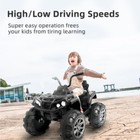 24v Kids Atv 4-wheeler Quad Car Off-road Ride On Toy 6 Mph Max-speed W  Led Mp3