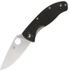 Spyderco Tenacious Folding Knife 3 5  8cr13mov Steel Blade Black Cf g10 Handle