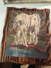 Vintage Sue Dawe 1982 Laquered Wood Unicorn Art Wall Hanging