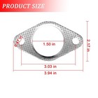 2pcs Car Exhaust Gasket  1 5 Inch Vehicle Exhaust Flange Gasket With 2-bolt     