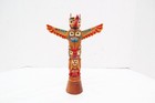 Vtg Northwest Coast Native American Raven Hand Carved Wood Totem Pole 10 75 