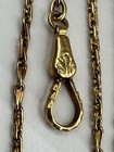 18k 750 Yellow Gold Antique Vintage Pocket Watch Chain - Unique   Unusual Link