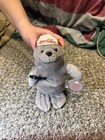 1997 Coca-cola Pellet Stuffed Plush Seal Wearing Hat   Coke Bottle W  Tags