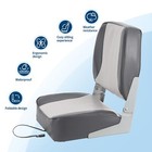 Boat Seat Low Back Fold-down Fishing Boat Chair With Sponge Padding 2 Pack