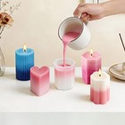 Ceutily 68pcs 8 Shapes Silicone Candle Molds  50 Wicks   10 68pcs-multicolor