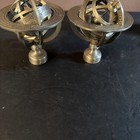 Antique Vintage Zodiac Armillary Brass Sphere Globe No Base Lot Of 2