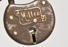 Vintage Industrial Miller Padlock    No Key