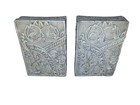 Vintage Bookends Ornate Heavy Resin Pair  Bookshelf D  cor