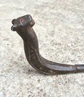 19c Vintage Islamic Indo Persian Jaguar Face Ruby Fitted Iron Walking Stick I621