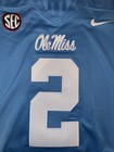 Jaxson Dart 2 Ole Miss Rebels Powder Blue Jersey Stitched Fuse Stitched