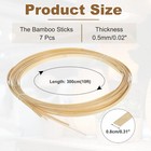 7 Roll Bamboo Strips For Weaving 0 31 x10ft Basket Weaving Supplies 0 5mm Thick