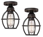 Semi Flush Mount Ceiling Light Fixture  E26 Medium Base Max 60w  Metal Bronze