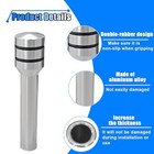 4pcs Car Door Lock Knobs  1 92  X 0 44   Safety Auto Inner Door Pull Silver
