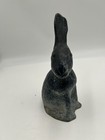 Vintage 1996 cast Iron rabbit french Country Garden Decor sz10 5 In Tall 5base