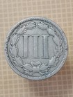 1870 Nickel Three Cent Piece Vf Very Fine 3c Coin Philadelphia Free Shipping 