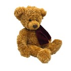 Timber Teddy Bear Plush Russ Berrie   Co Gold 16    Red Scarf Cute