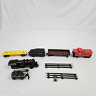 Vintage Lionel Train Lot Cannonball Electric Receiver Engine Cars Light Tracks