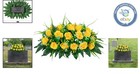 Non-bleed Color Artificial Cemetery Flowers In Yellow Saddle For -round Use