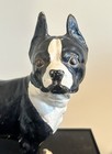 Antique Vintage Cast Iron Boston Terrier French Bulldog Dog Sculpture Door Stop
