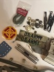 Army Military Junk Drawer Lot Ocp Nvg Bracket Flag Patches Pins Buttons Agsu Asu