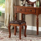 Foot Stools vintage Ottoman Cherry Leather Foot Rest wooden Footrest upholste   