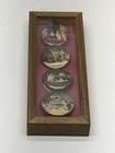 4  Large Studio Stella Rzanski Ceramic Transfer Satsuma Style Cat Buttons