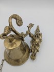 Vintage Ornate Cast Brass Wall Dinner Bell Rococo Gothic Door Chime 2lb 6oz