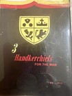 New Vintage Men s Handkerchiefs- Box Of 3 Embroidered New Old Stock Ships Free