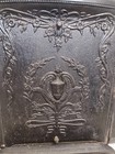 Antique 3 Piece Iron Fireplace Surround Cover Grill Art Nouveau Black Victorian 