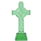Waterford Emerald Isle Green Standing Celtic Cross 8  Rare