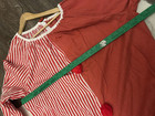 Vintage 1960   s Clown Suite Women   s Red Costume Stripe