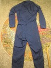 Vtg 80s Us Military Utility Coveralls Mens 40l Navy Blue Mechanic Paint Stains 