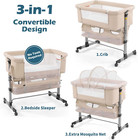 3in1 Bedside Crib For Girl Or Boy  Bedside Sleeper For Baby Portable And Adjusta