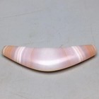 Tibetan Natural Cinnabar Old Agate Dzi Silkworm Lines   Sky Eyes Horn Bead 77mm