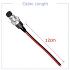 12v Spst Mini Push Button Pre-wired Momentary N o Off-on Switch Plug Us