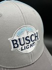 Busch Light Beer Logo Snapback Hat Cap Blue Gray Embroidered Adjustable Cotton