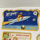 Atomic Vintage Sewing Needle Book Advertising Card Atomic Susan Happy Montgomery